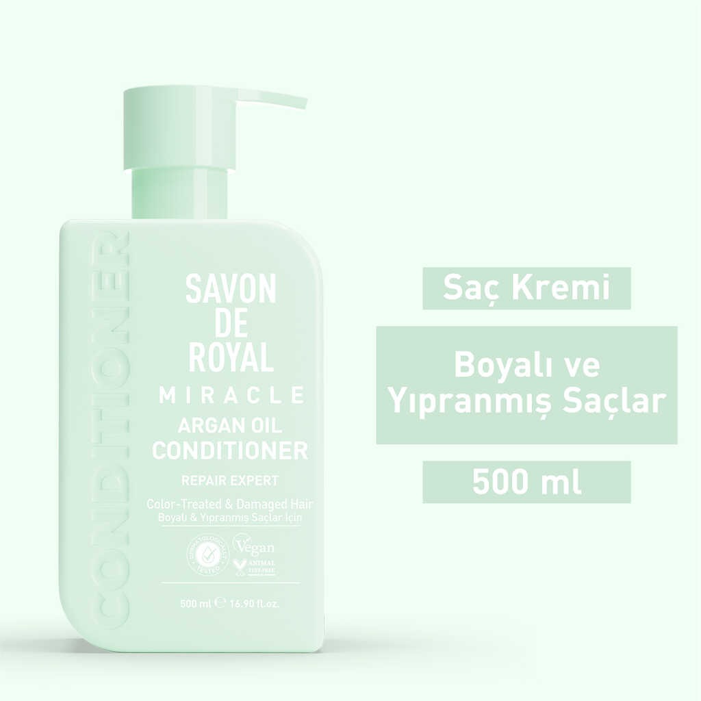 Miracle Argan Yağı İçeren - Boyalı & Yıpranmış Saçlar İçin Onarım Uzmanı Saç Kremi 500 ml - Görsel 2