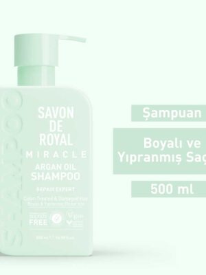 Miracle Argan Yağı İçeren – Boyalı & Yıpranmış Saçlar İçin Onarım Uzmanı Şampuan 500 ml